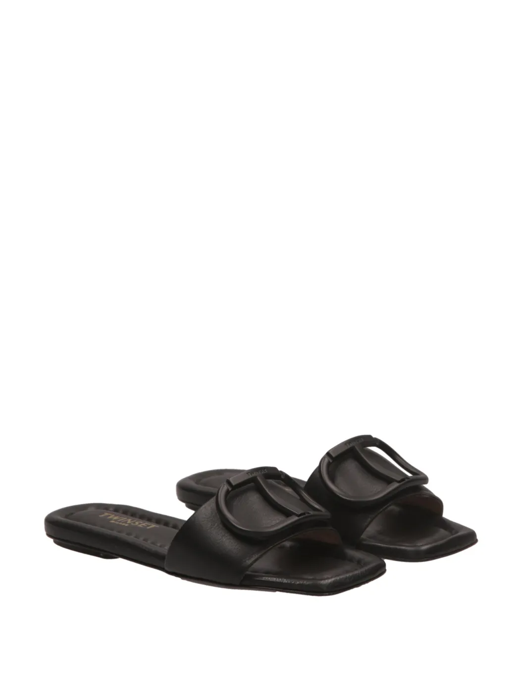 Donna Twin-set Sandali Bassi con Logo Oval