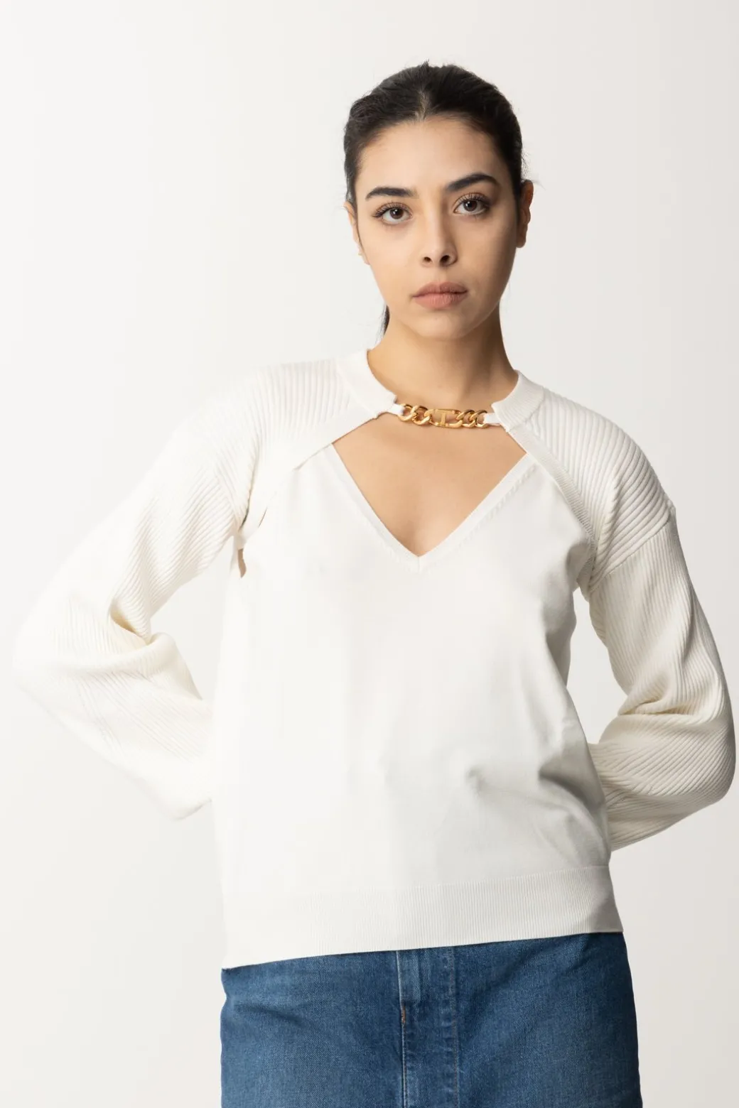 Donna Twin-set Set Top e Coprispalle In Maglia
