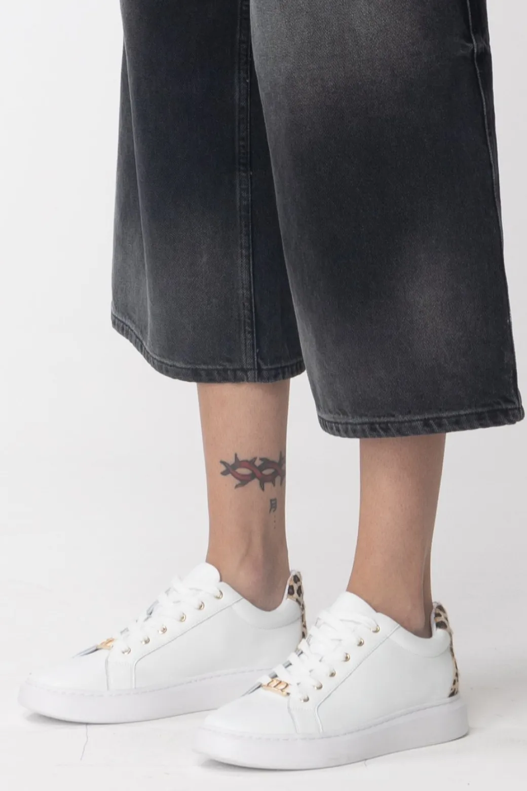 Donna Twin-set Sneakers con Dettaglio Animalier