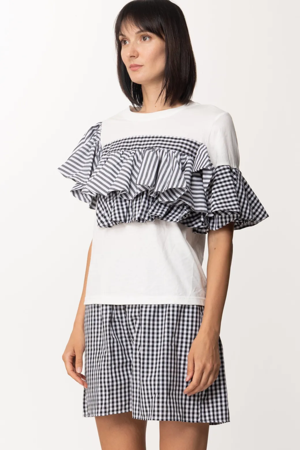 Donna Twin-set T-shirt con Balze